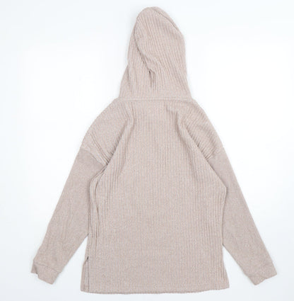 F&F Womens Beige  Polyester Pullover Hoodie Size XS