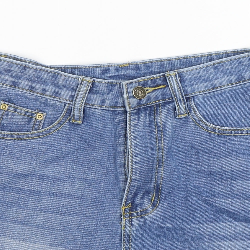 Shein  Womens Blue  Cotton Bermuda Shorts Size XS L3 in Regular