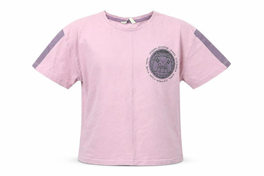 George Girls Purple  Cotton Basic T-Shirt Size 12 Years Round Neck