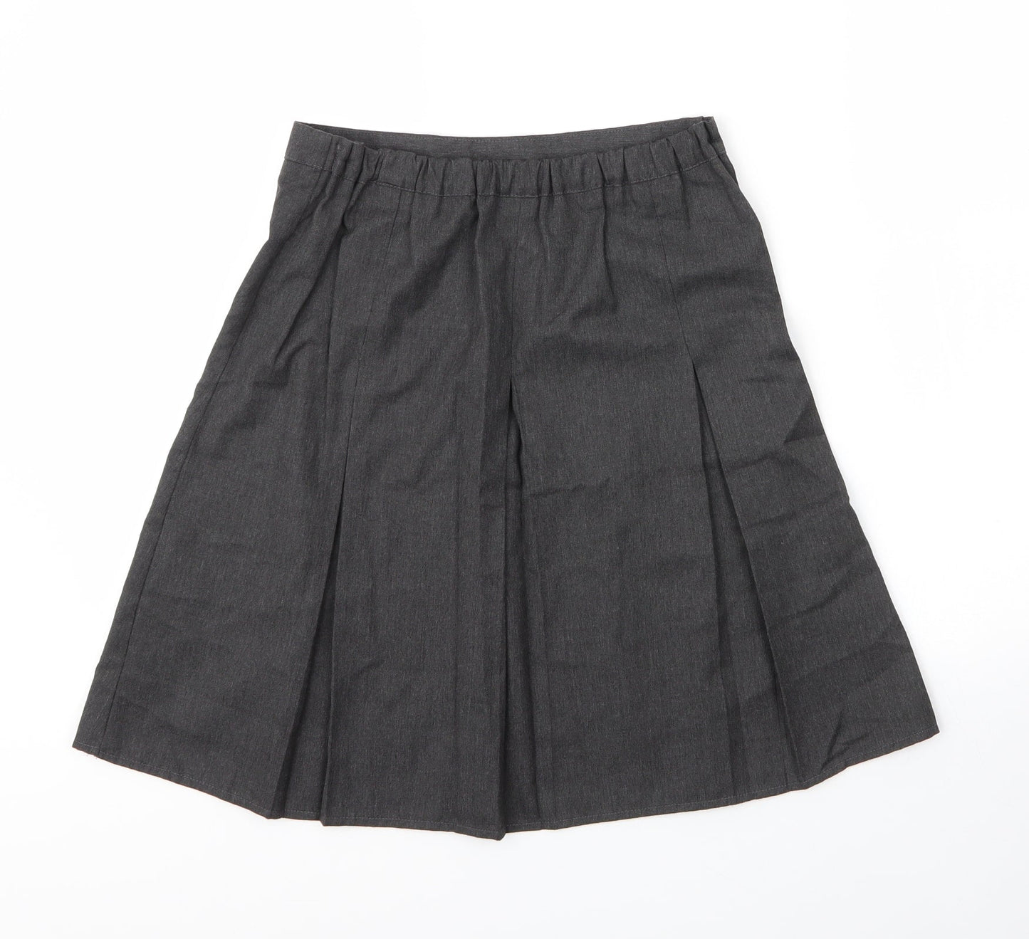George Girls Grey  Viscose Pleated Skirt Size 12 Years  Regular Zip