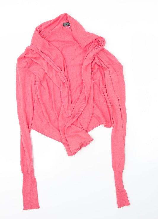 Only Womens Pink Collared  Acrylic Cardigan Jumper Size XS