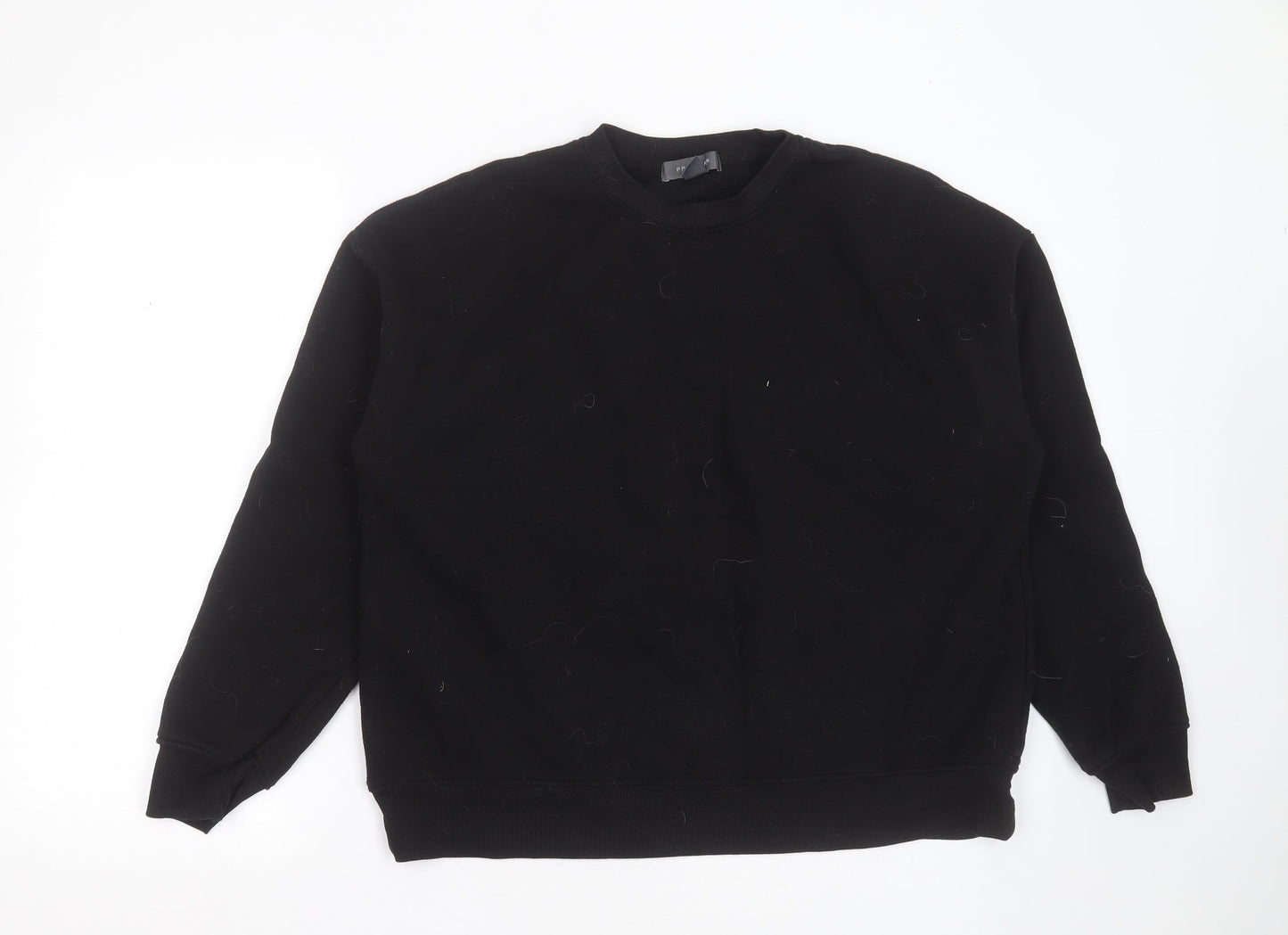 Primark Womens Black  Cotton Pullover Sweatshirt Size M