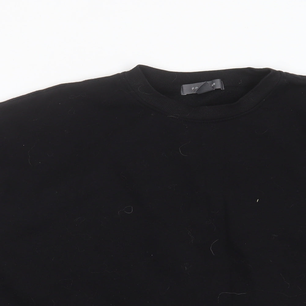 Primark Womens Black  Cotton Pullover Sweatshirt Size M