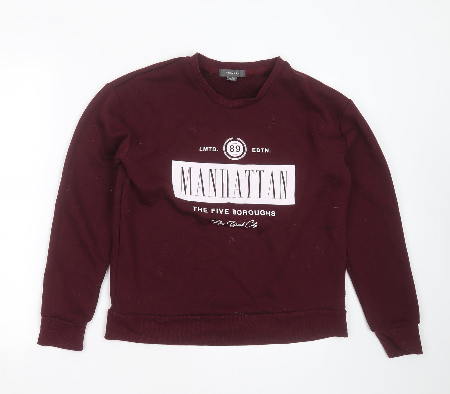 Primark Womens Purple  Cotton Pullover Sweatshirt Size S   - manhattan