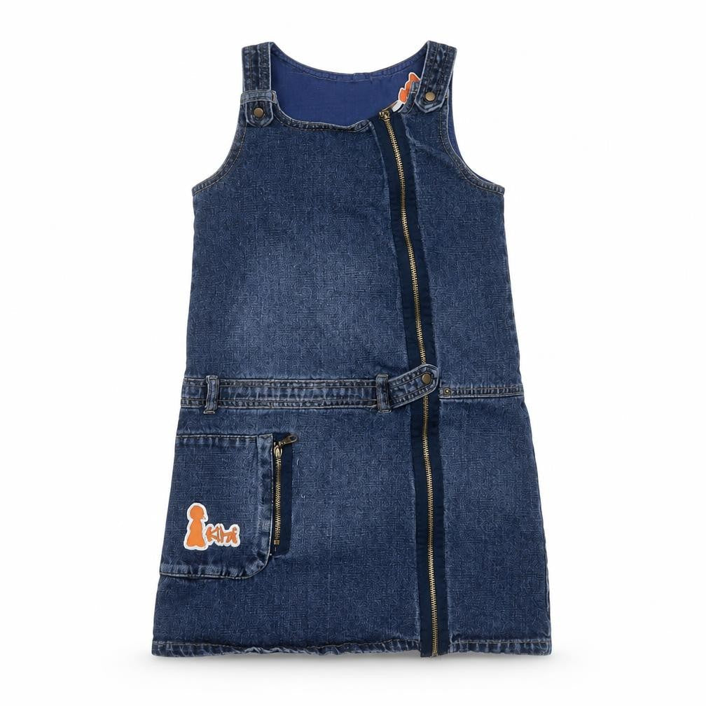 TISSAIA Girls Blue  Cotton Shift  Size 8 Years  Round Neck