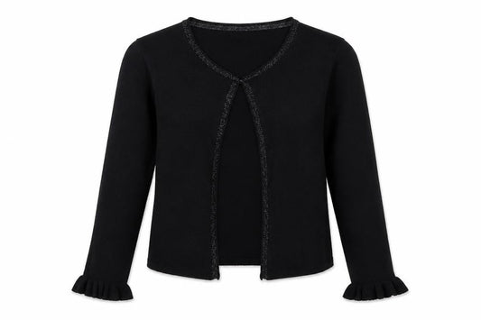 Papaya Womens Black Round Neck  Viscose Cardigan Jumper Size S