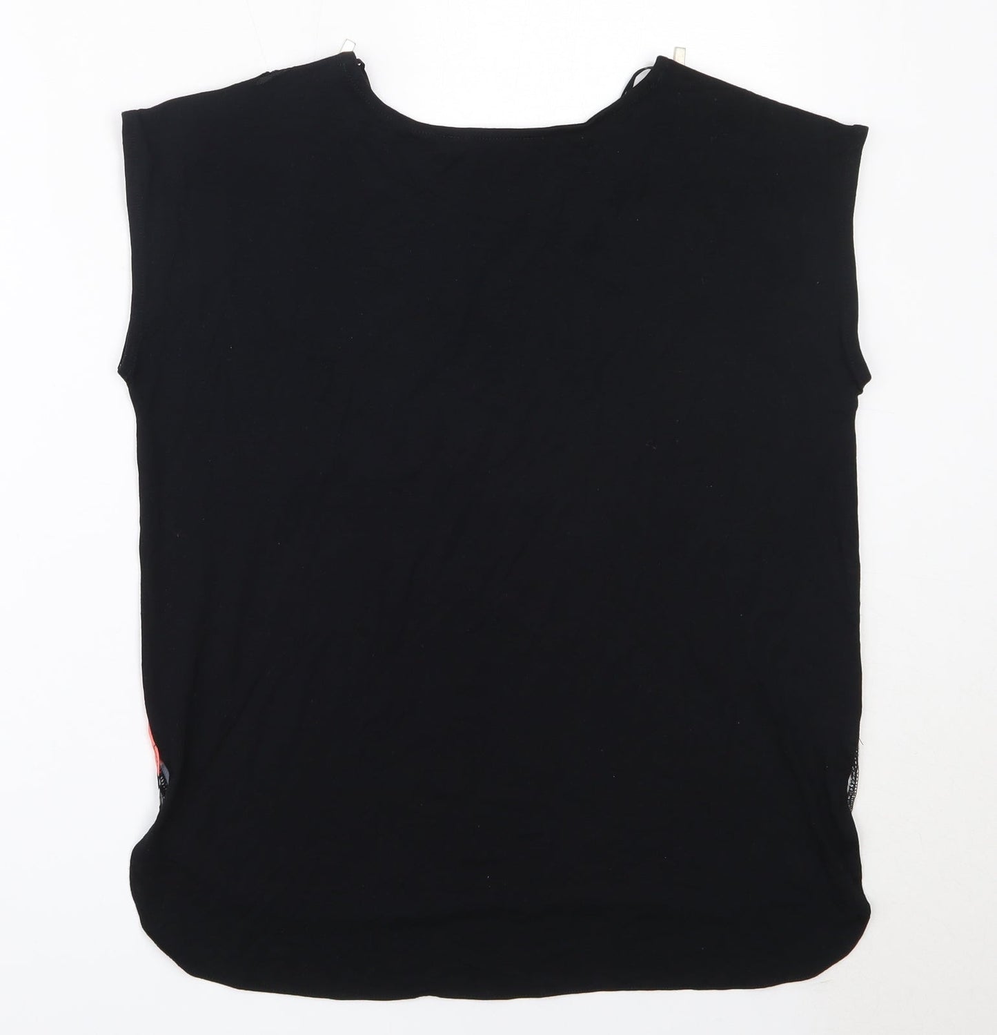 Select Womens Black  Polyester Basic Blouse Size 6 Round Neck