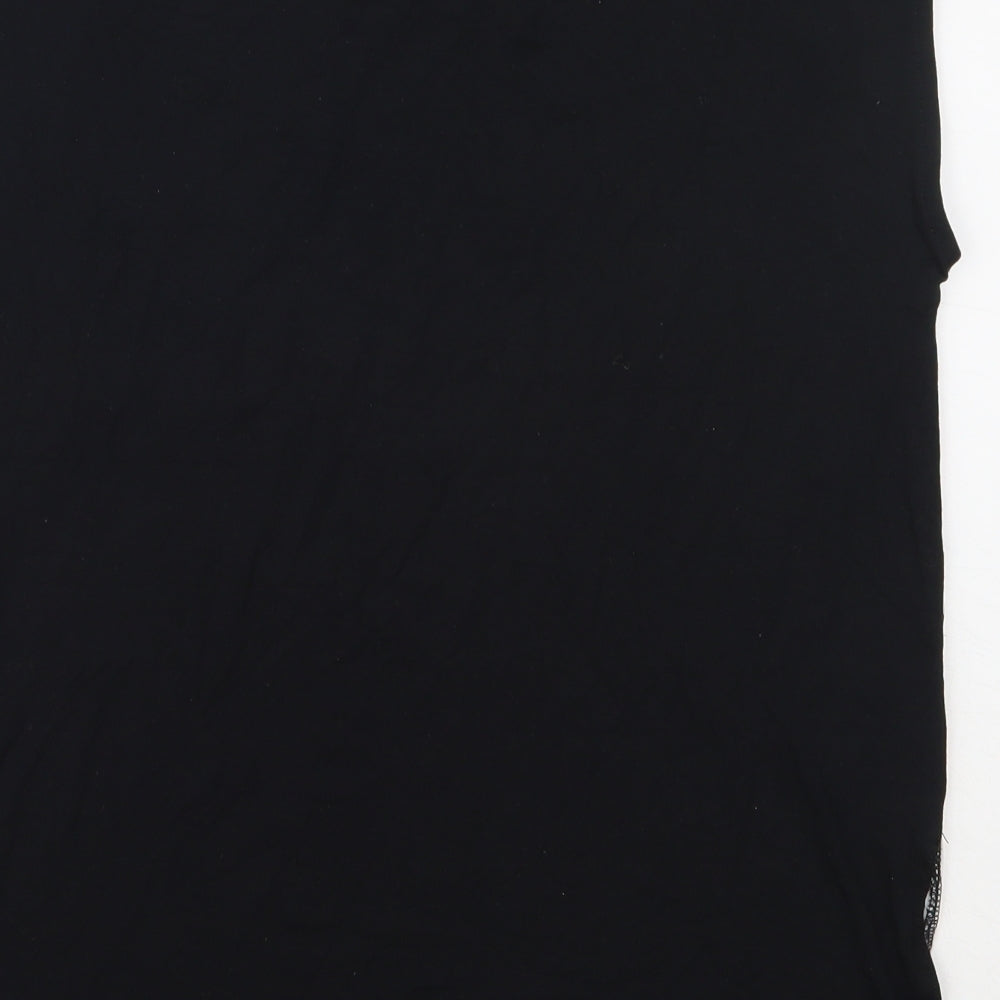 Select Womens Black  Polyester Basic Blouse Size 6 Round Neck