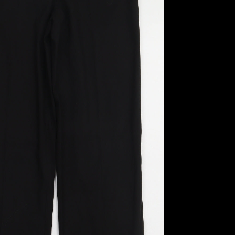 VILA Womens Black  Polyester Trousers  Size M L32 in Regular Hook & Eye