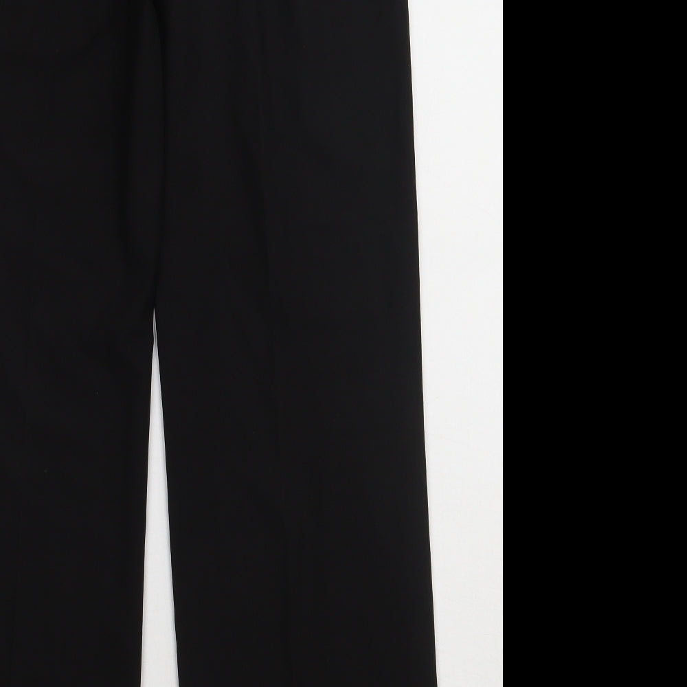 VILA Womens Black  Polyester Trousers  Size M L32 in Regular Hook & Eye