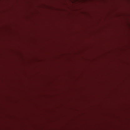 Select Womens Red  Polyester Basic Blouse Size 6 Collared