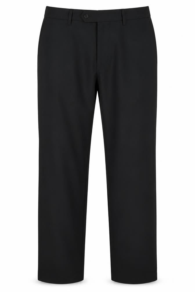 One Six Five Mens Black  Polyester Trousers  Size 32 L31 in Regular Button