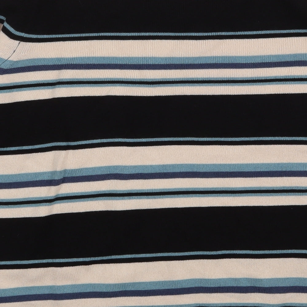 Marks and Spencer Womens Multicoloured Striped Acrylic Pullover Sweatshirt Size 12  Pullover