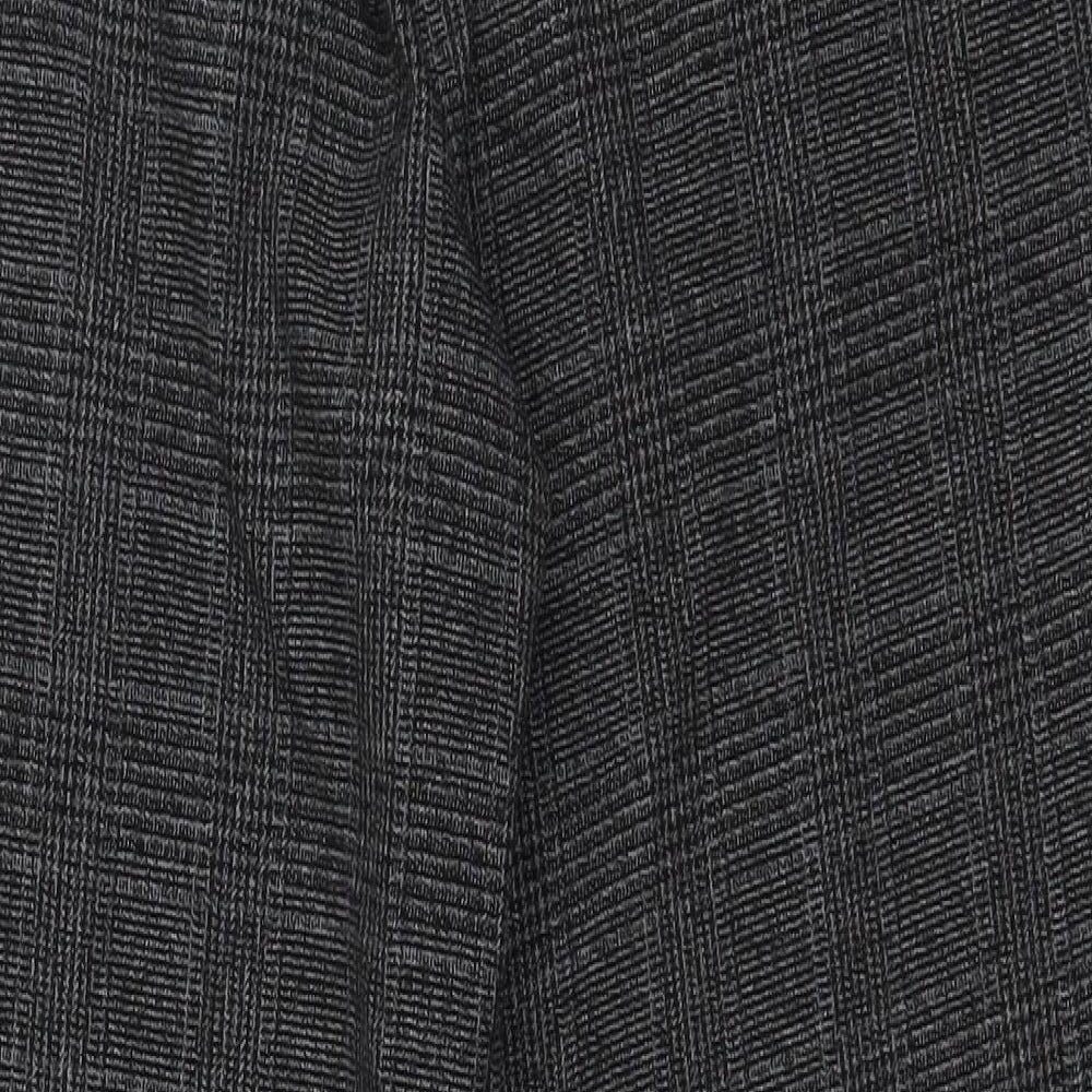 New Look Womens Grey  Polyester Trousers  Size 10 L28 in Regular Hook & Eye