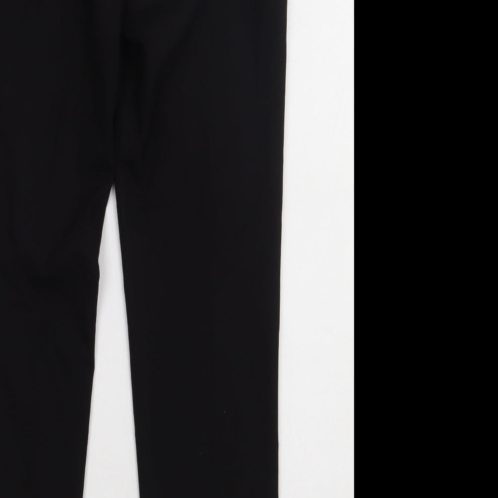 Topshop Womens Black  Polyester Trousers  Size 8 L30 in Regular Hook & Eye