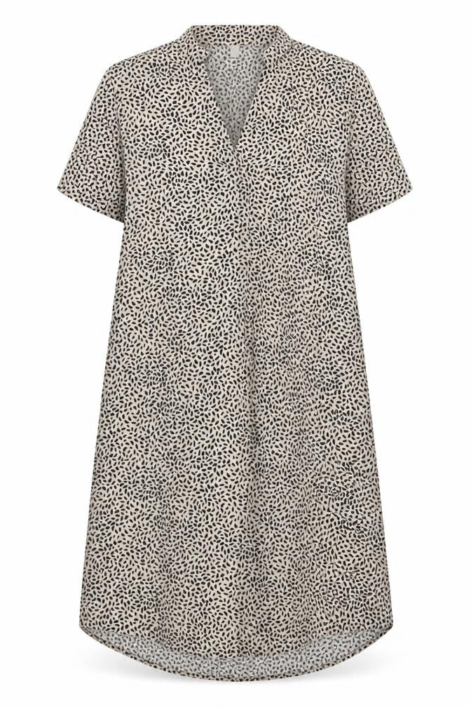 H&M Womens Brown Animal Print Viscose A-Line  Size 4  V-Neck Pullover