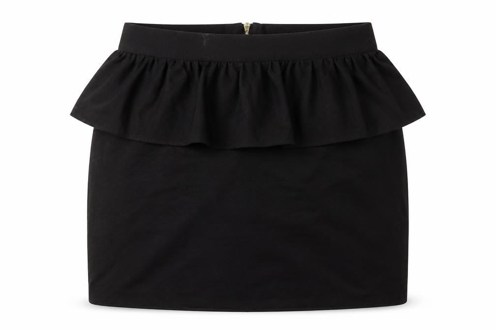 New Look Womens Black  Polyester A-Line Skirt Size 12   Zip