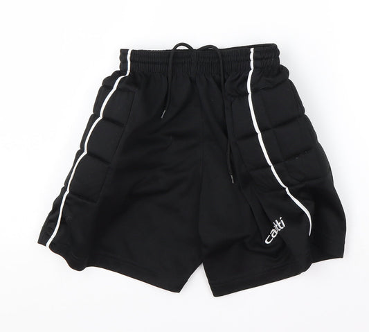 Carlotti Boys Black  Polyester Sweat Shorts Size M  Regular Drawstring