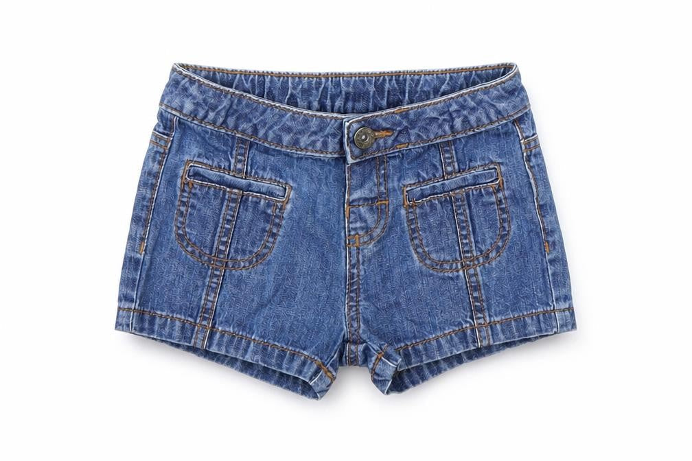 Mini Club Baby Blue  Cotton Cropped Jeans Size 12-18 Months  Button