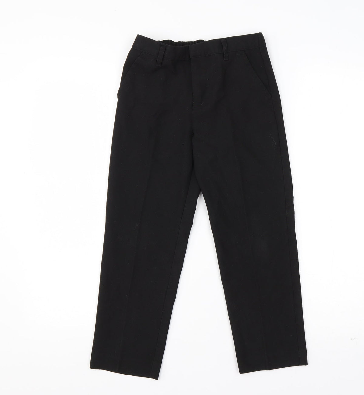 TU Boys Black  Polyester Dress Pants Trousers Size 7 Years  Regular Zip