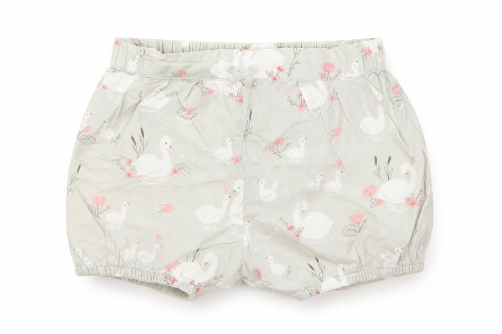 H&M Girls Green Geometric Cotton Sweat Shorts Size 4 Years  Regular  - Swans