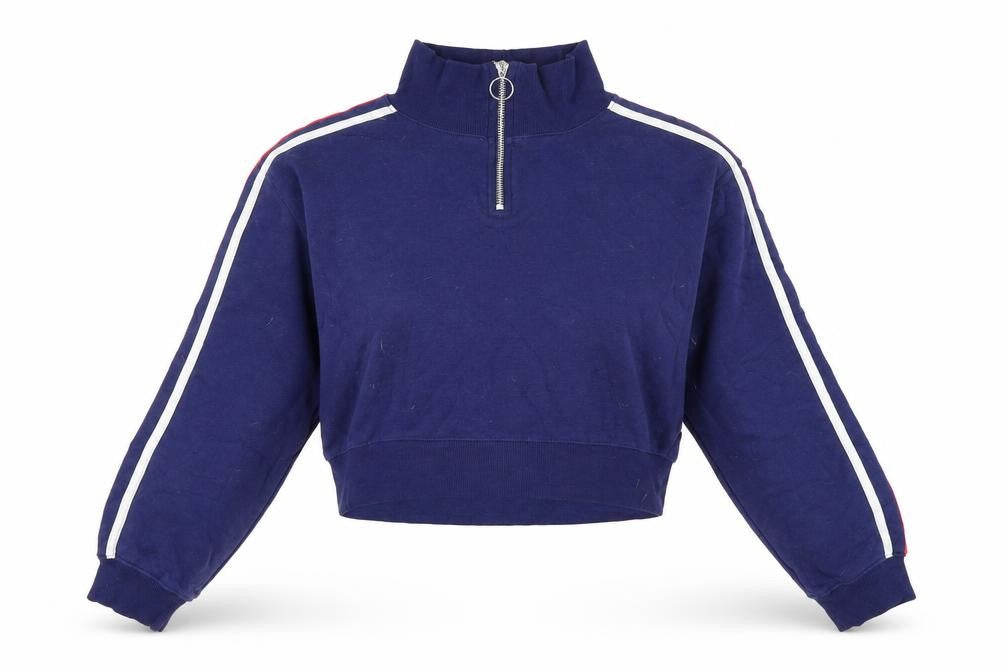Divided by H&M Womens Blue Striped Cotton Pullover Sweatshirt Size S  Pullover