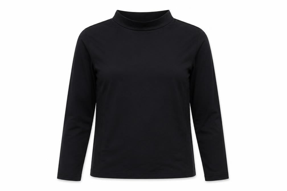 Crane Womens Black  Polyester Basic T-Shirt Size 8 Round Neck