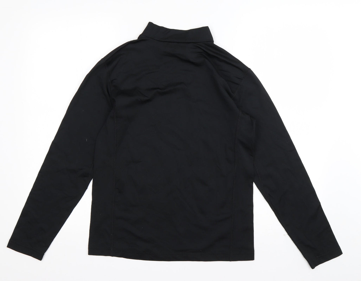Crane Womens Black  Polyester Basic T-Shirt Size 8 Round Neck