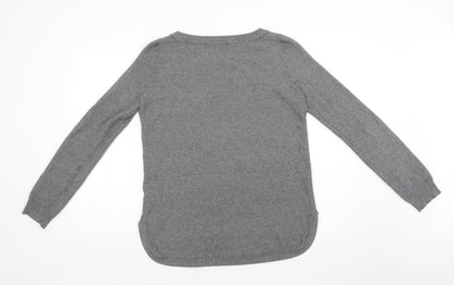 Cyrus Mens Grey Crew Neck  Viscose Pullover Jumper Size M