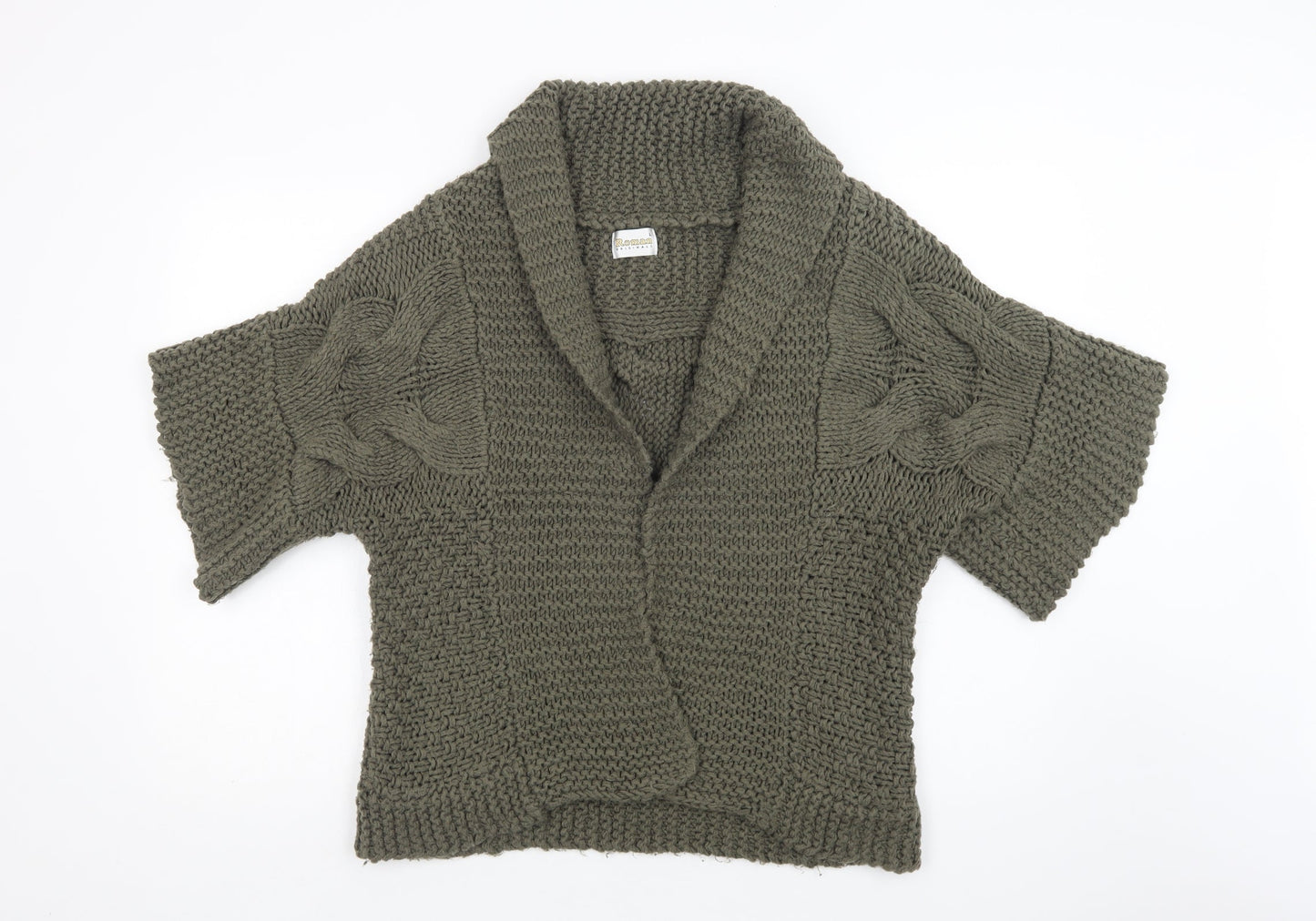 Roman  Womens Green Collared  Acrylic Cardigan Jumper Size L