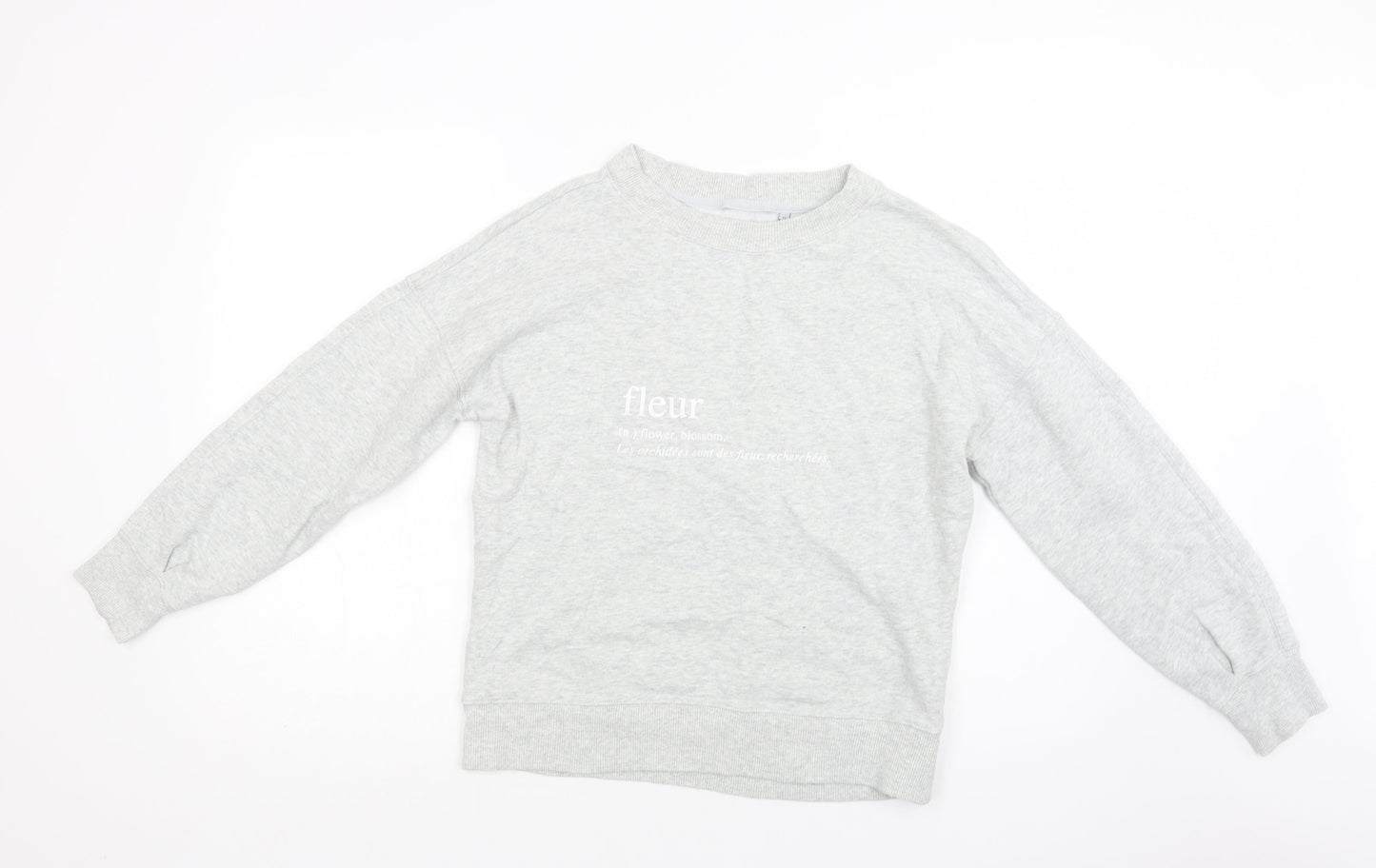 NEXT Womens Grey  Cotton Pullover Sweatshirt Size XS