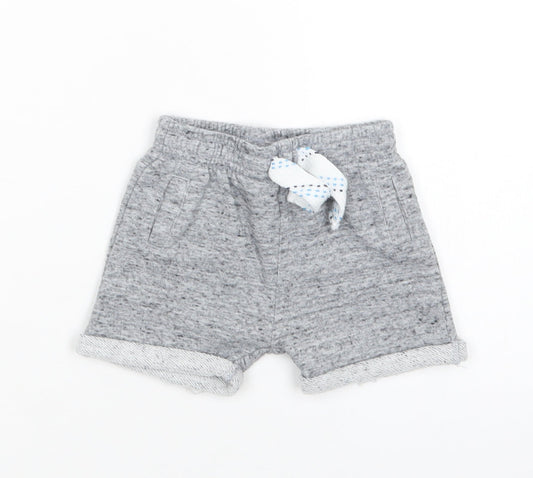 F&F Baby Grey  Cotton Jogger Trousers Size 9-12 Months  Drawstring