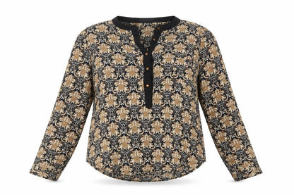 Stella Morgan Womens Multicoloured Paisley Viscose Basic Blouse Size M V-Neck