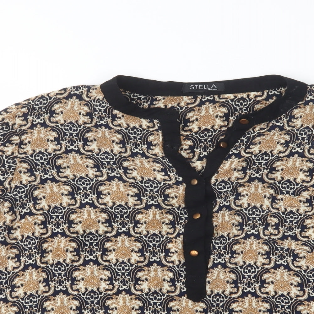 Stella Morgan Womens Multicoloured Paisley Viscose Basic Blouse Size M V-Neck