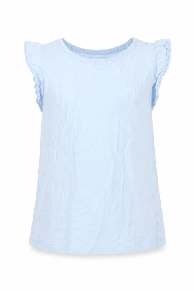 NEXT Girls Blue  Cotton Basic Tank Size 6-7 Years Off the Shoulder Pullover
