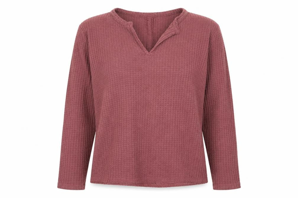 SheIn Womens Pink V-Neck  Polyester Pullover Jumper Size M