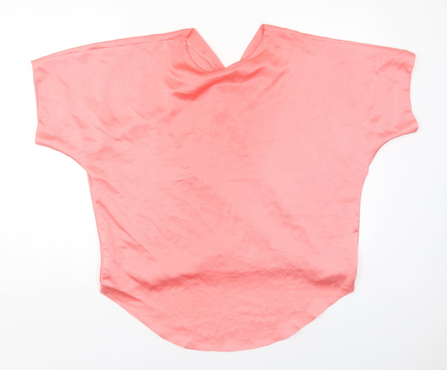 NEXT Womens Pink  Polyester Basic Blouse Size 14 V-Neck