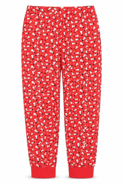 Preworn Womens Red Geometric Cotton Trousers  Size S L27 in Regular  - Snowman Print Pyjama Pants