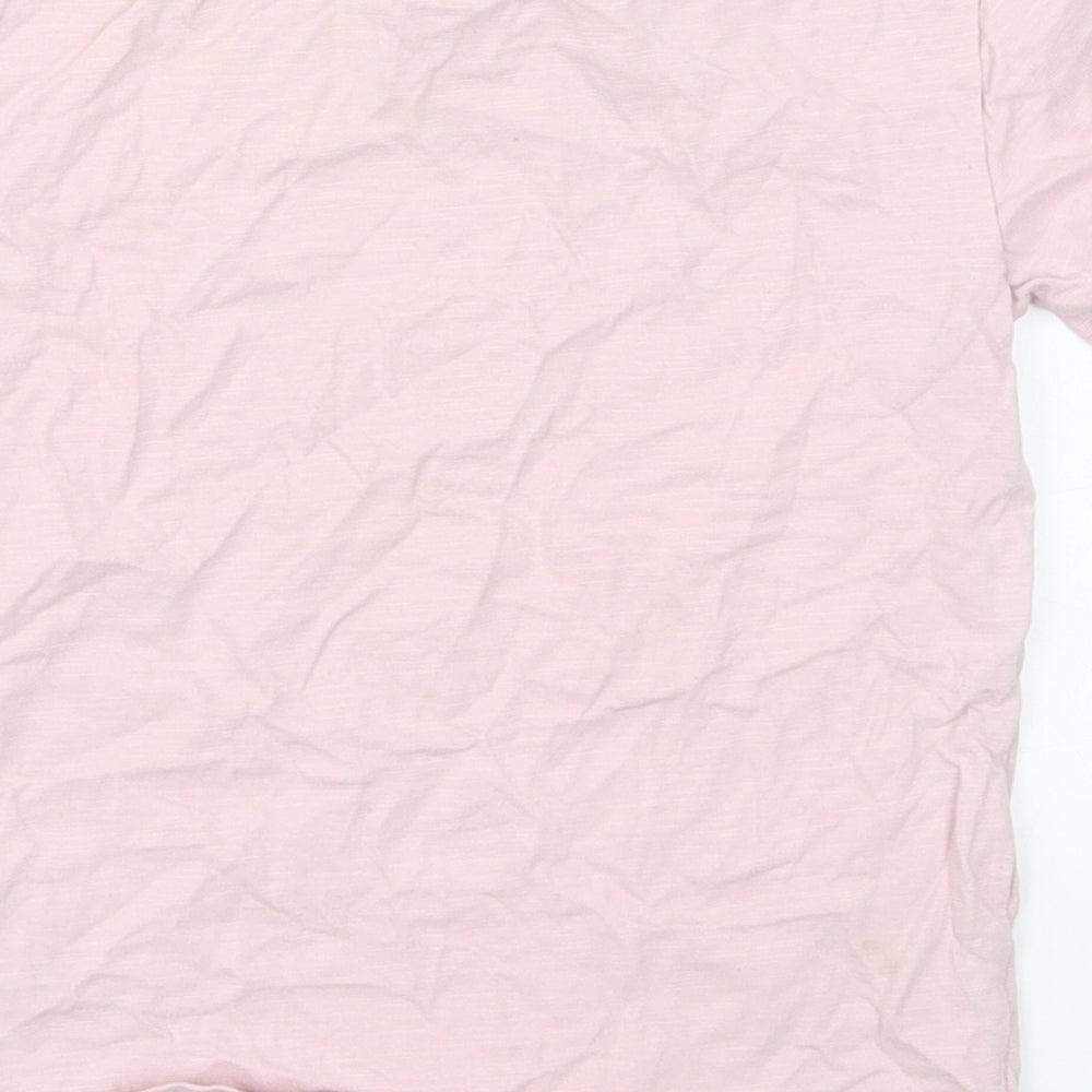 NEXT Boys Pink  Cotton Basic T-Shirt Size 5 Years Crew Neck Pullover - Limited Edition