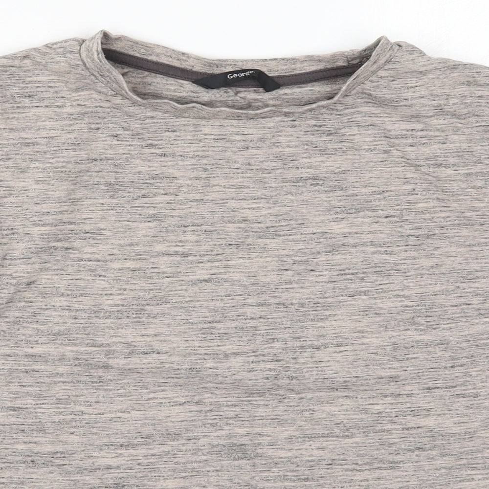 George Boys Brown  Cotton Basic T-Shirt Size 8-9 Years Crew Neck Pullover