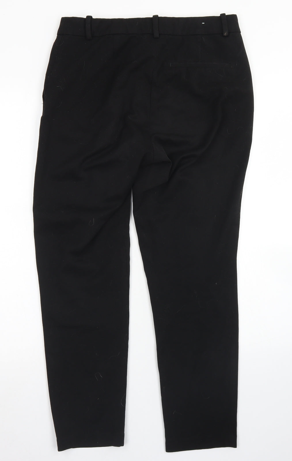H&M Womens Black  Polyester Dress Pants Trousers Size 10 L25 in Regular Hook & Eye