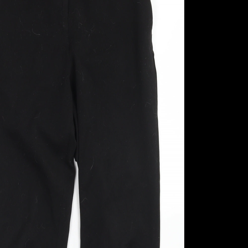 H&M Womens Black  Polyester Dress Pants Trousers Size 10 L25 in Regular Hook & Eye