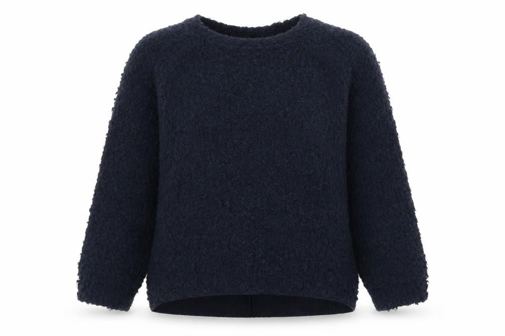 Topshop Womens Blue Crew Neck  Acrylic Pullover Jumper Size 8
