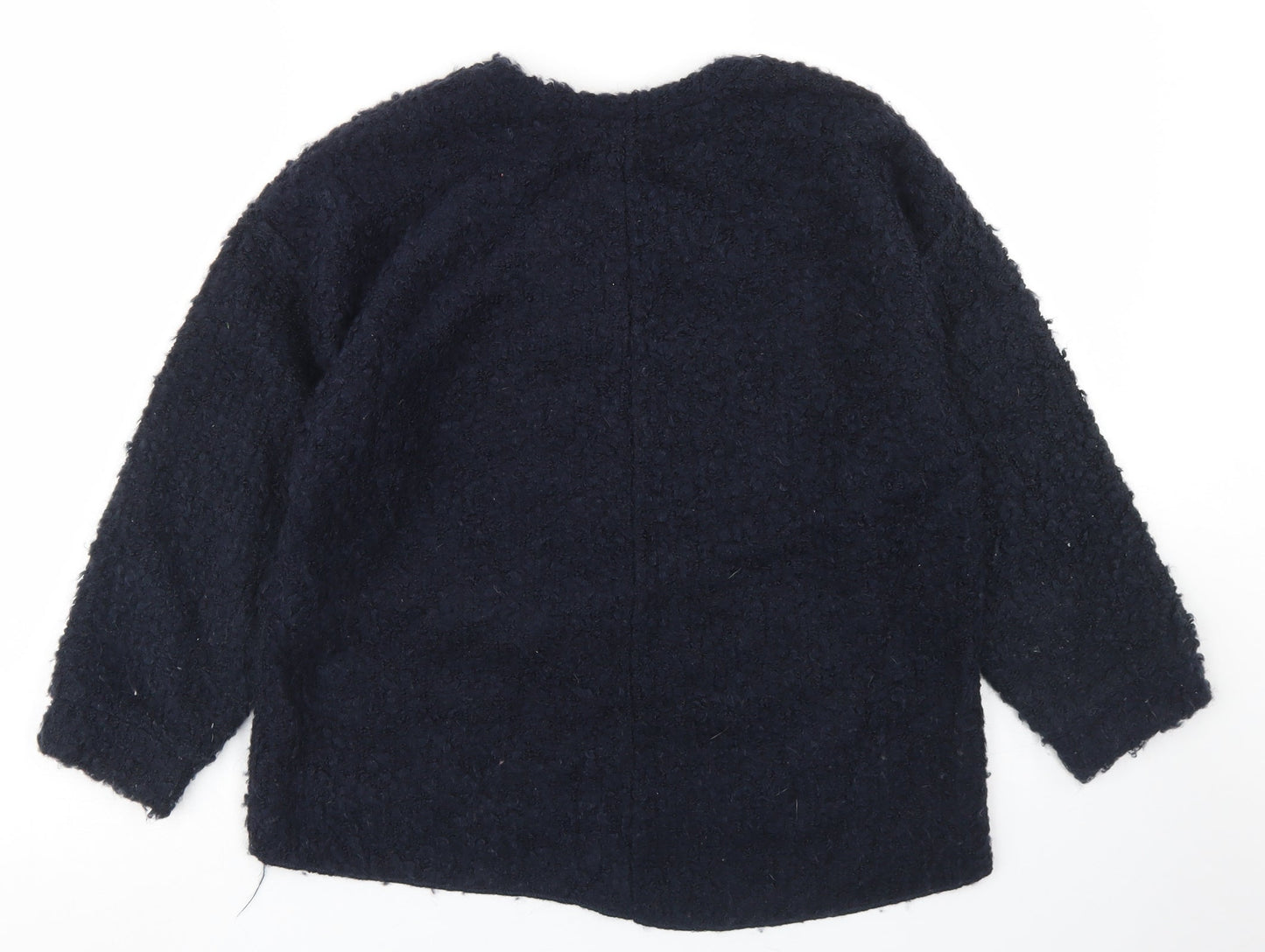 Topshop Womens Blue Crew Neck  Acrylic Pullover Jumper Size 8