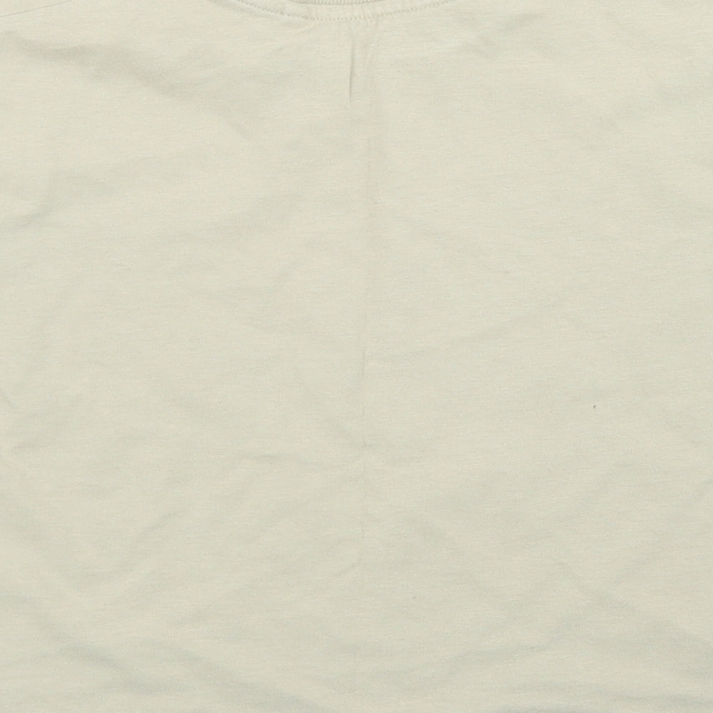 NEXT Girls Brown  Cotton Basic T-Shirt Size 6 Years Crew Neck