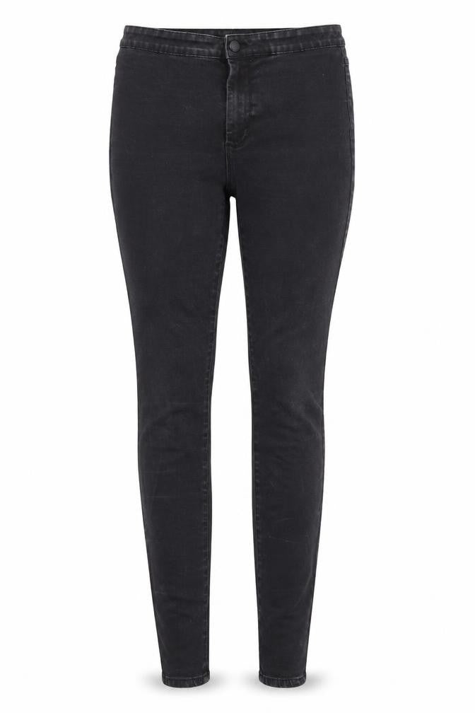 Denim Co Womens Black  Cotton Skinny Jeans Size 14 L28 in Regular Button