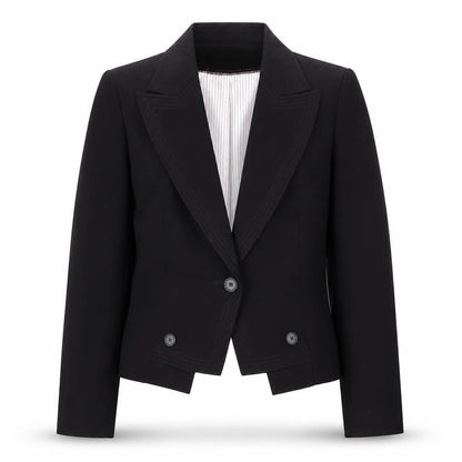 Next Womens Black  Vinyl Jacket Blazer Size 12