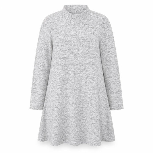 Primark Womens Grey  Viscose Tunic Blouse Size 8 Round Neck