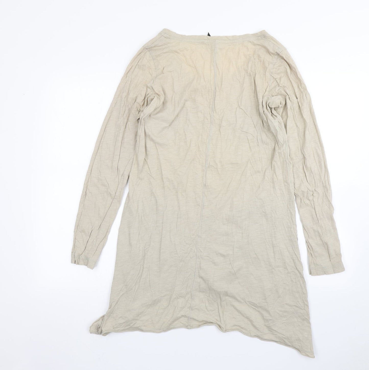 M&S Womens Beige  Cotton T-Shirt Dress  Size 14  Round Neck