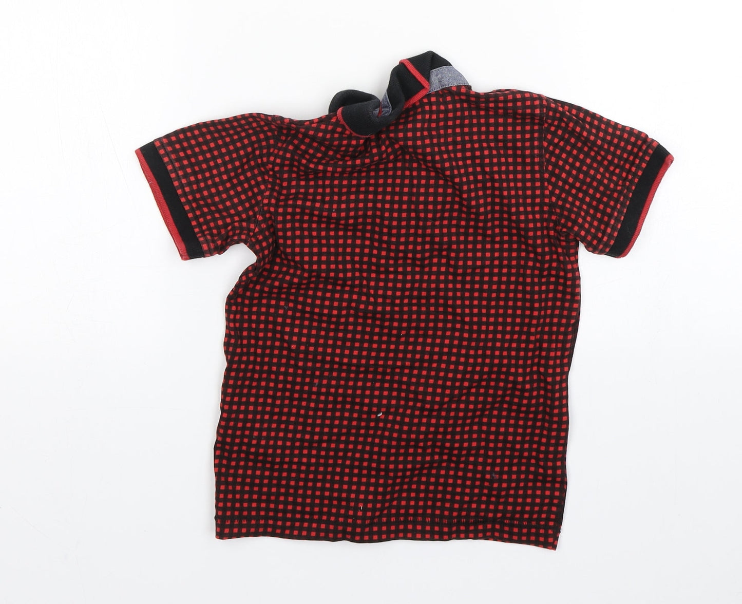 George Boys Multicoloured Check Cotton Basic Polo Size 5-6 Years Collared